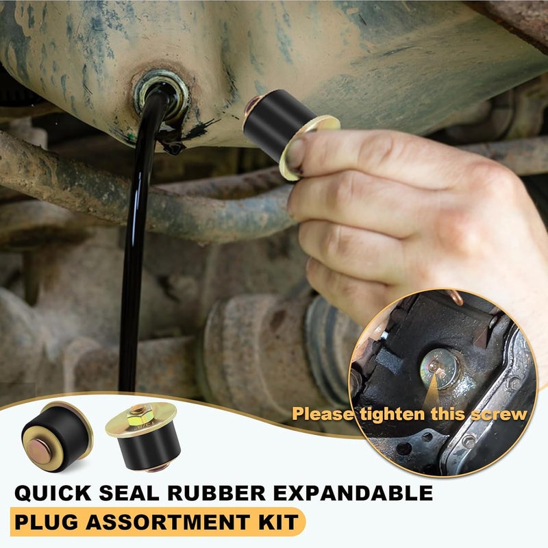 Siptenk 1-3/8" Freeze Rubber Expansion Plug 5 pcs, Automotive Rubber Expandable Freeze Plugs for Engine - Image 3